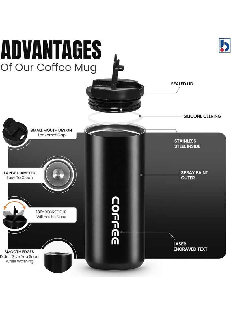 Anmi Travel Coffee Mug Stainless Steel Flask Hot and Cold Coffee Drinks Insulated Tumbler with Leakproof Lid for Home Office Gym Outdoor Works - Image 5